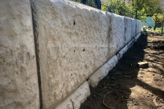 Precast concrete block retaining wall. Toronto, Ontario.
