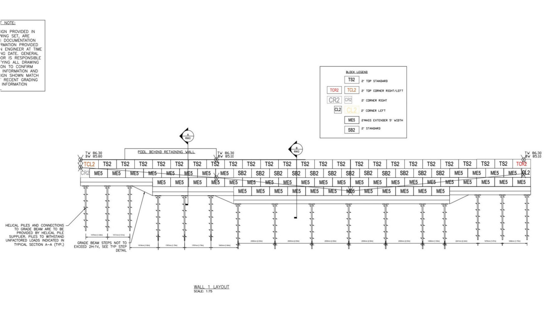 Bridge structural diagram with labels